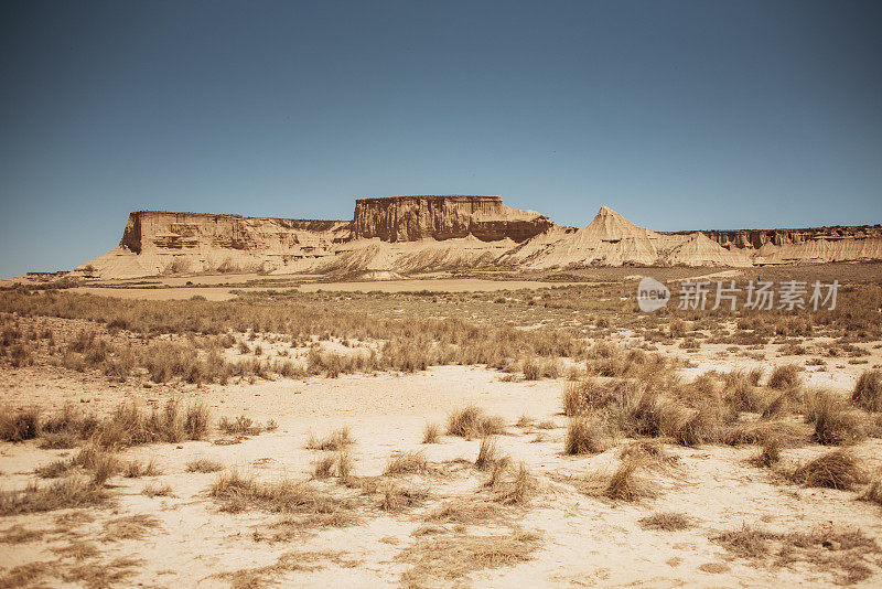 西班牙纳瓦拉的Bardenas Reales沙漠地区